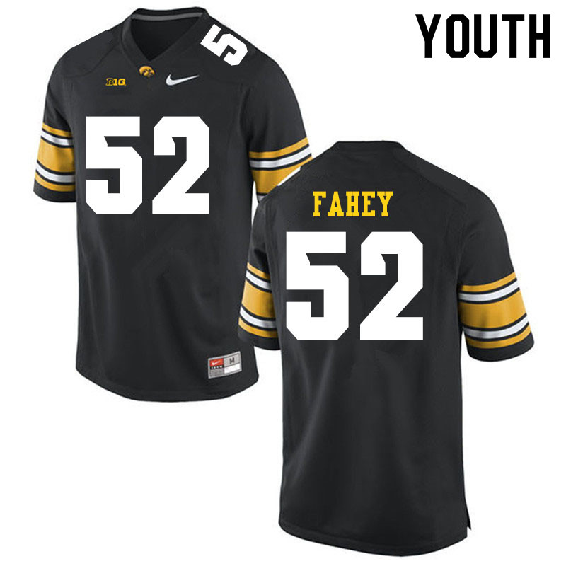Youth #52 Asher Fahey Iowa Hawkeyes College Football Jerseys Sale-Black - Click Image to Close